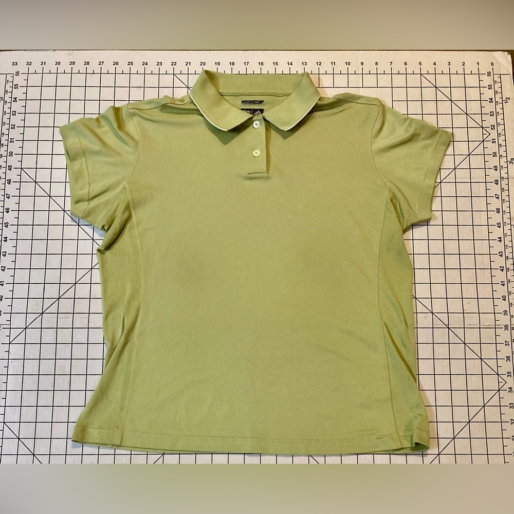 Adidas Women’s Size XL ClimaCool Green Polo Shirt